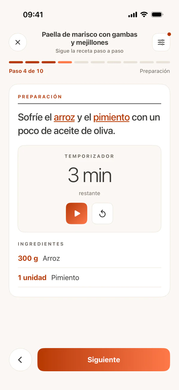 Modo cocina en el iPhone
