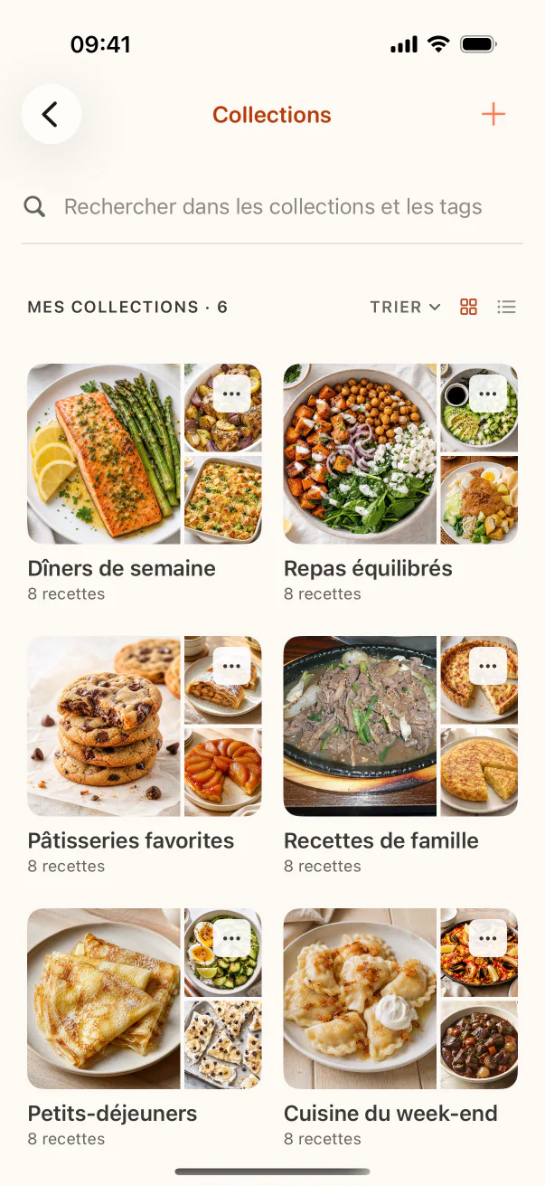 Collections sur iPhone