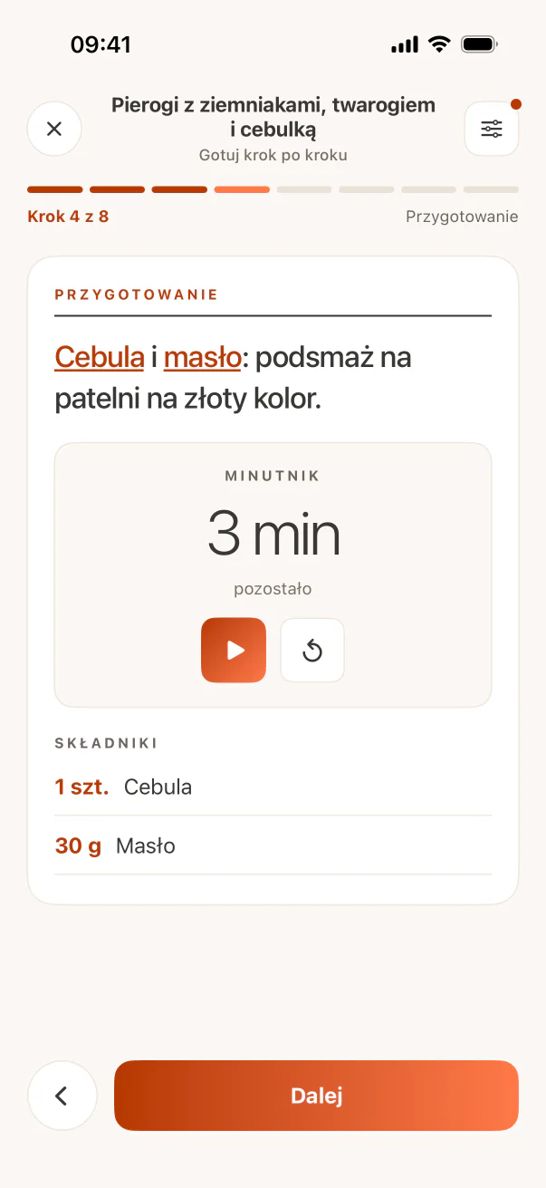 Tryb gotowania na iPhone