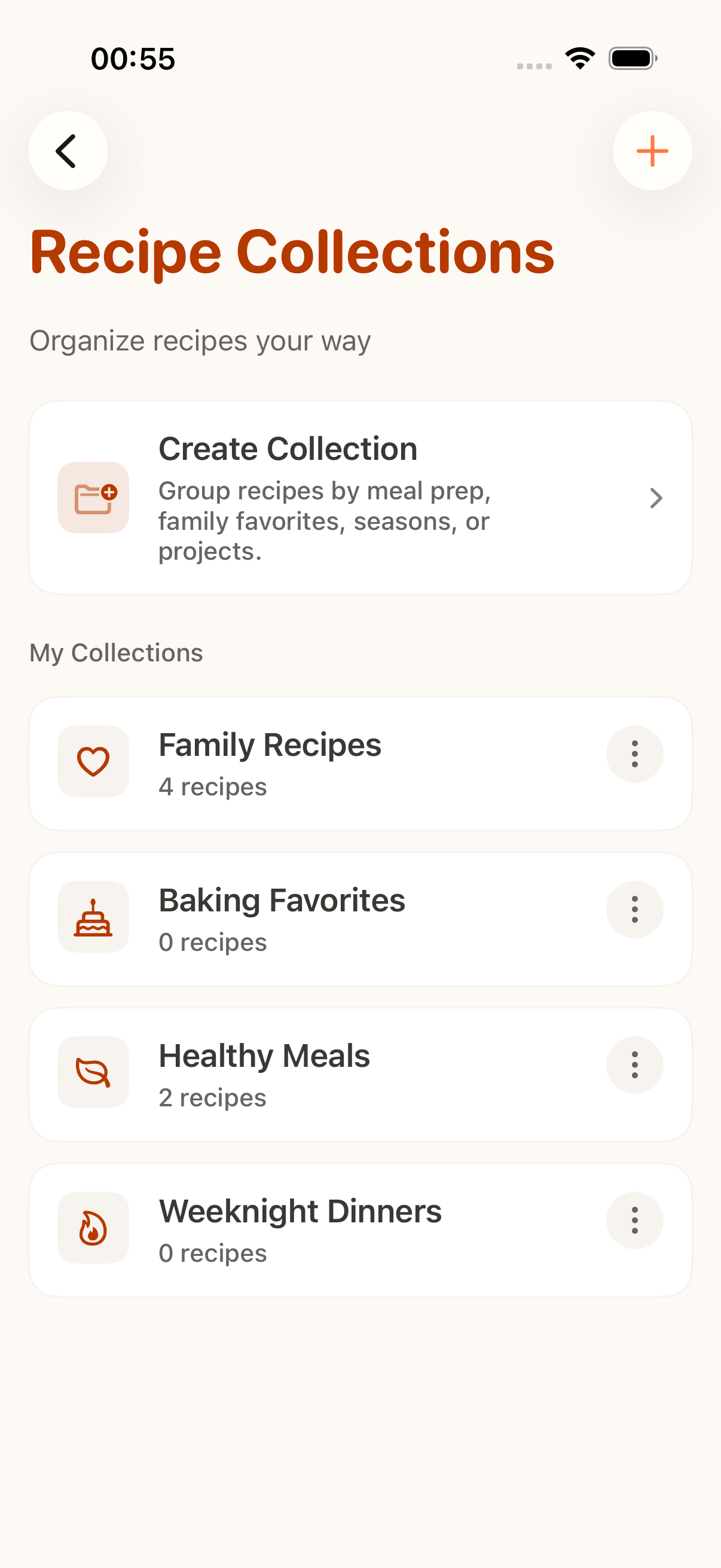 CookClip recipe collections for organizing Instagram recipes